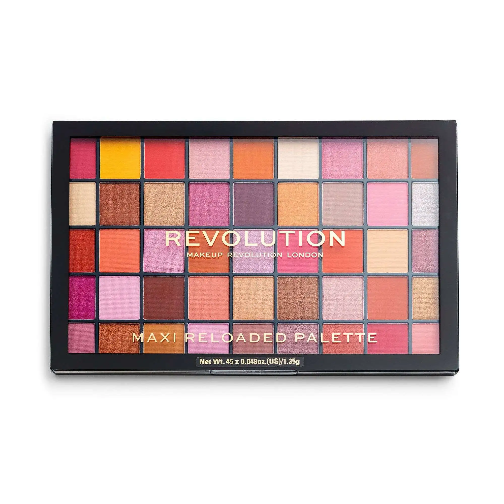 Revolution-BigBigLove-eyeshadow-maxireloadedpalette پلت سایه رولوشن مدل بیگ بیک لاو تناژ صورتی